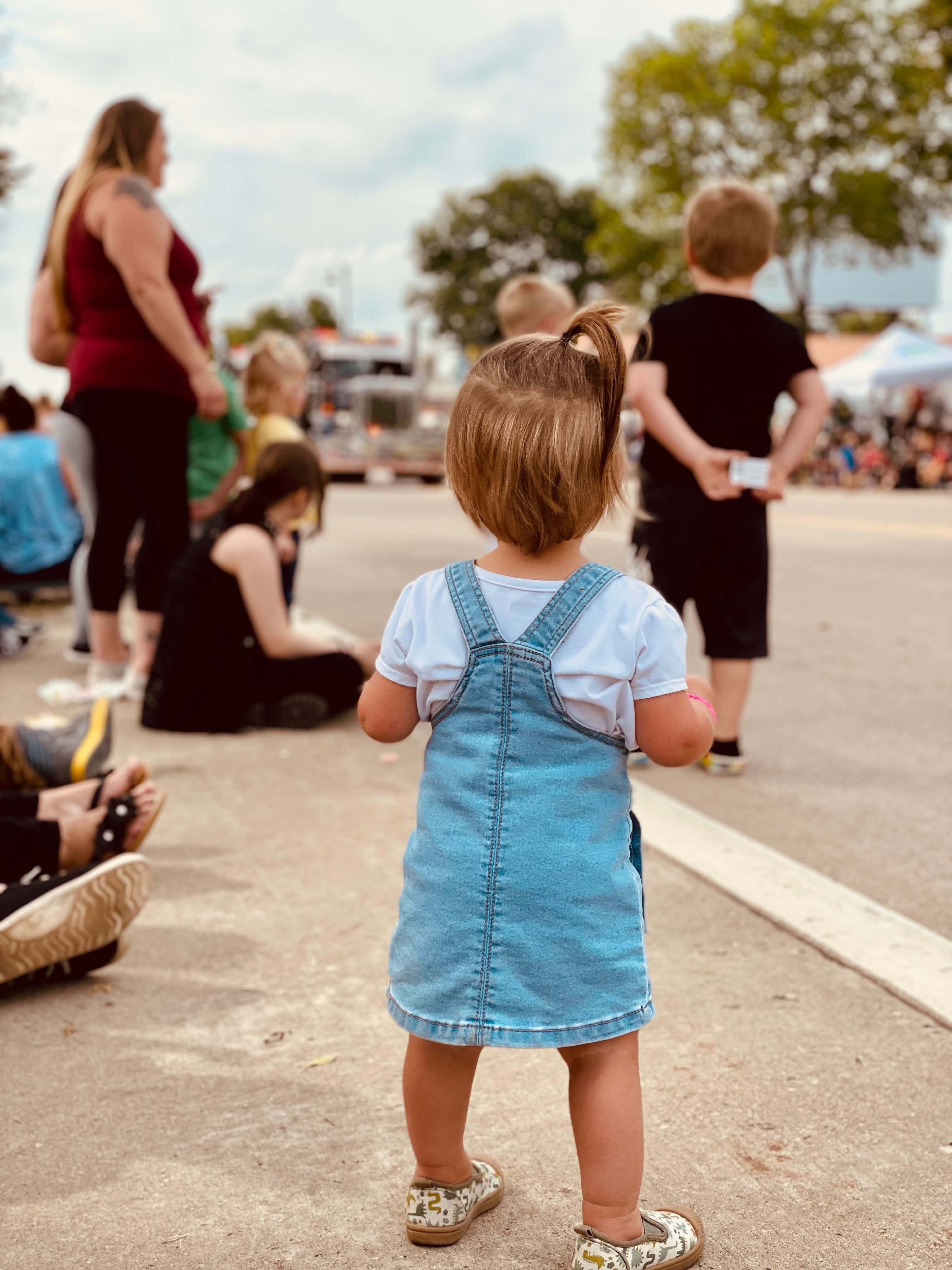 A child enjoying the Wo-Zha-Wa festival in downtown Wisconsin Dells